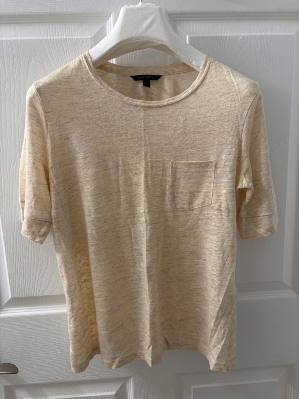 Banana Republic 100% Linen Pocket Tee Sweater XS